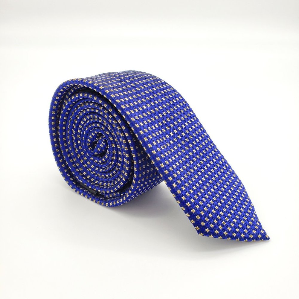 Laurant Bennet Milano Men's Dress Suit Skinny Blue Neck Tie 57"L 2 1/8"W